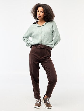 Cardigan morbido in lana e mohair