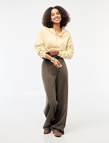 Cardigan morbido in lana e mohair