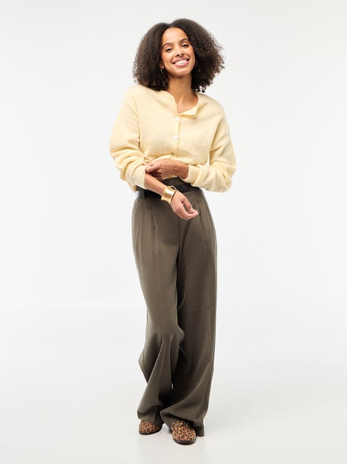 Cardigan morbido in lana e mohair - Kiabi