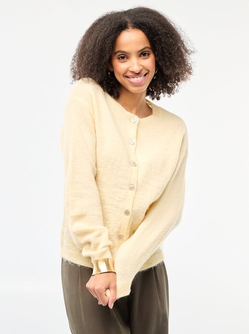 Cardigan morbido in lana e mohair - Kiabi