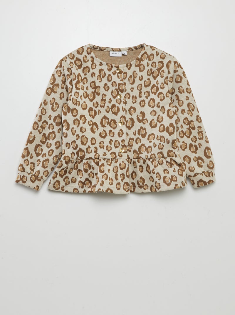 Cardigan 'Name it' leopardato BEIGE - Kiabi