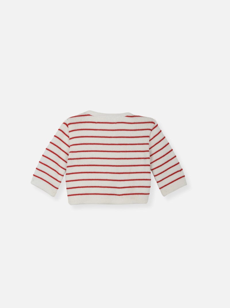 Cardigan neonato petits marins Bianco Rosso - Kiabi