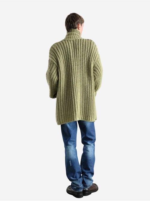 Cardigan oversize in maglia a coste con mezzo collo alto giesto - Kiabi Cardigan oversize in maglia a coste con mezzo collo alto giesto - Kiabi