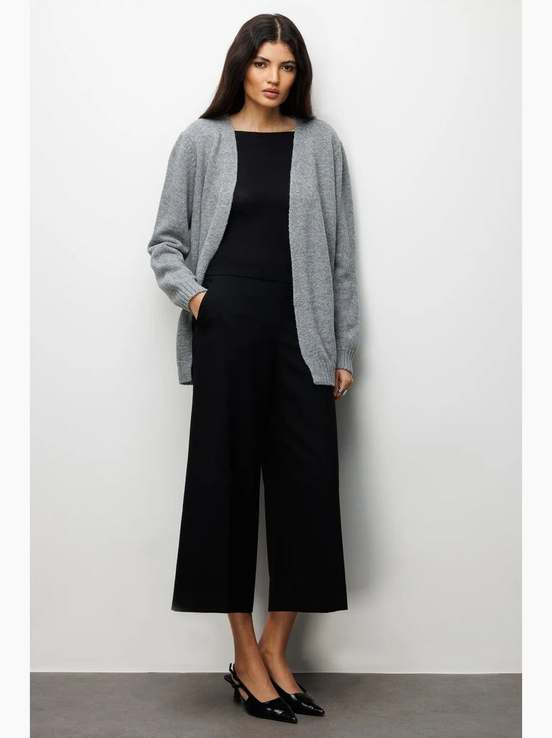 Cardigan oversize in maglia a coste mixray Grigio - Kiabi