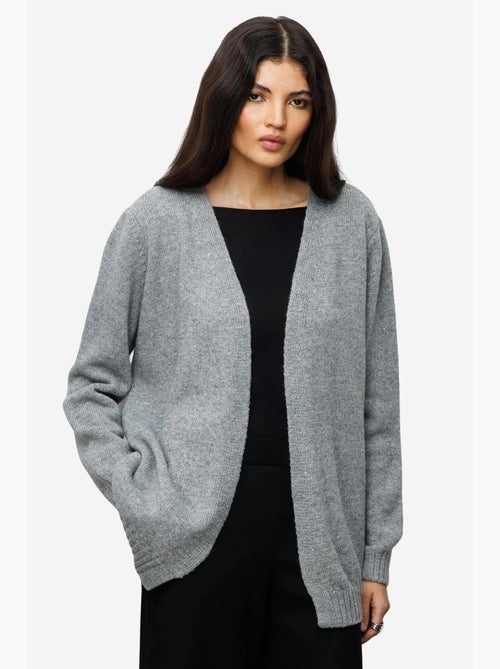 Cardigan oversize in maglia a coste mixray - Kiabi Cardigan oversize in maglia a coste mixray - Kiabi