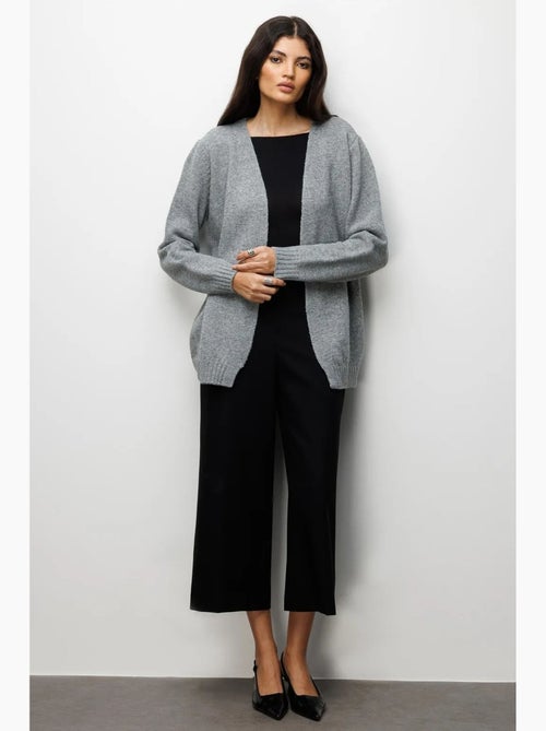 Cardigan oversize in maglia a coste mixray - Kiabi Cardigan oversize in maglia a coste mixray - Kiabi