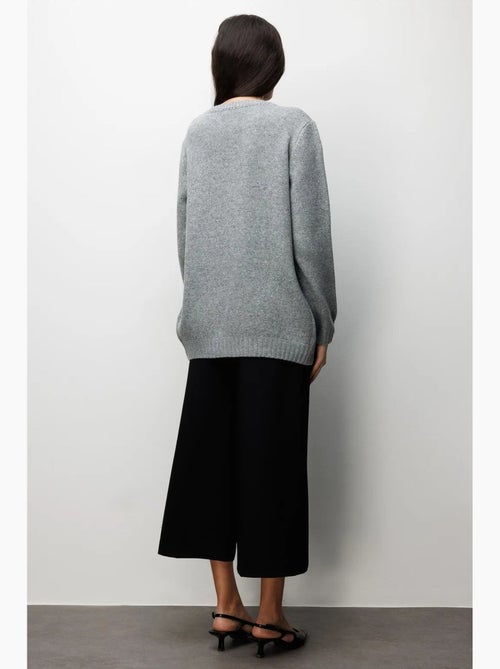 Cardigan oversize in maglia a coste mixray - Kiabi Cardigan oversize in maglia a coste mixray - Kiabi