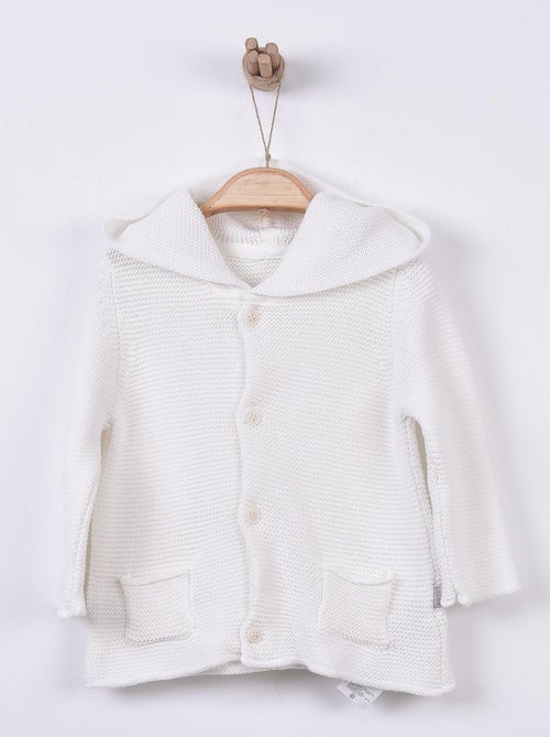 Cardigan per neonati con cappuccio in cotone biologico | kitikate | kitikate - Kiabi