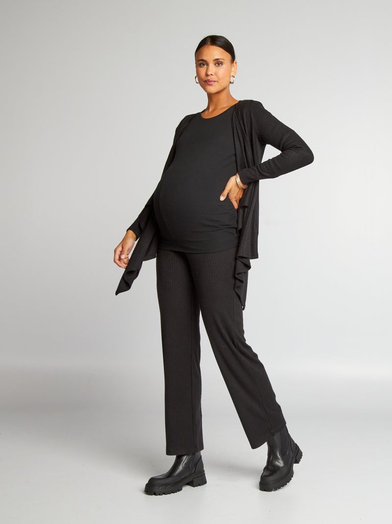 Cardigan premaman e per l'allattamento Nero - Kiabi