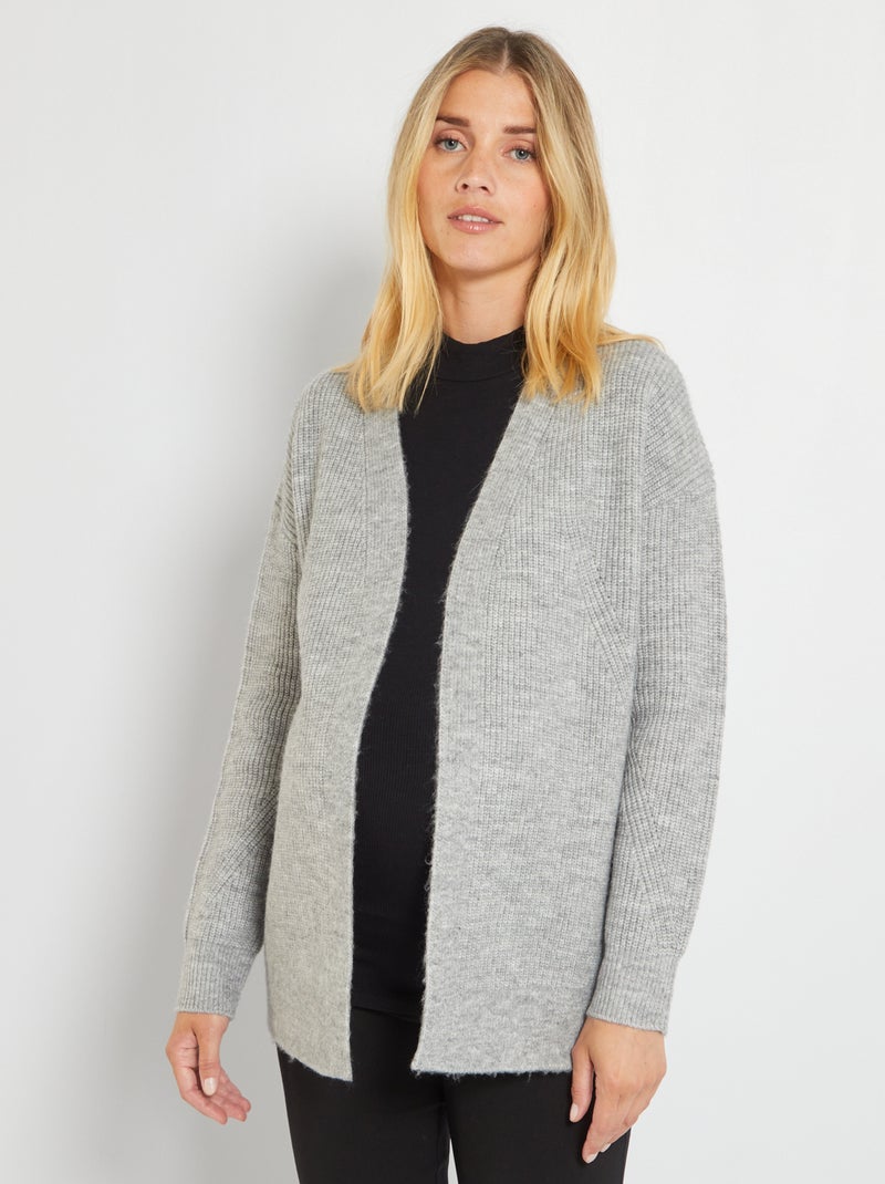 Cardigan premaman lavorato a maglia GRIGIO - Kiabi