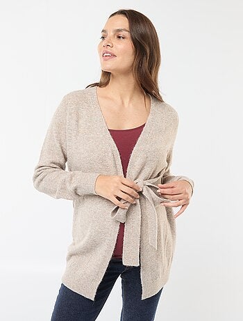 Cardigan premaman lungo e con cintura