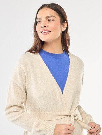 Cardigan premaman lungo e con cintura