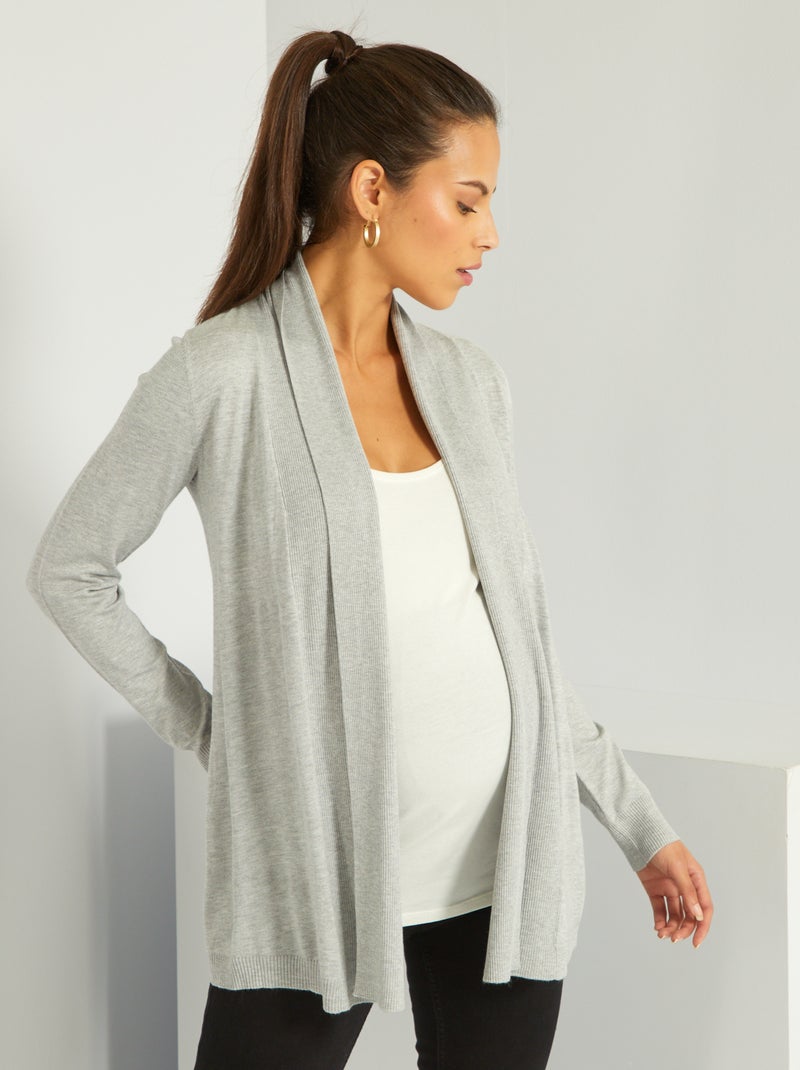 Cardigan premaman morbido - GRIGIO - Kiabi