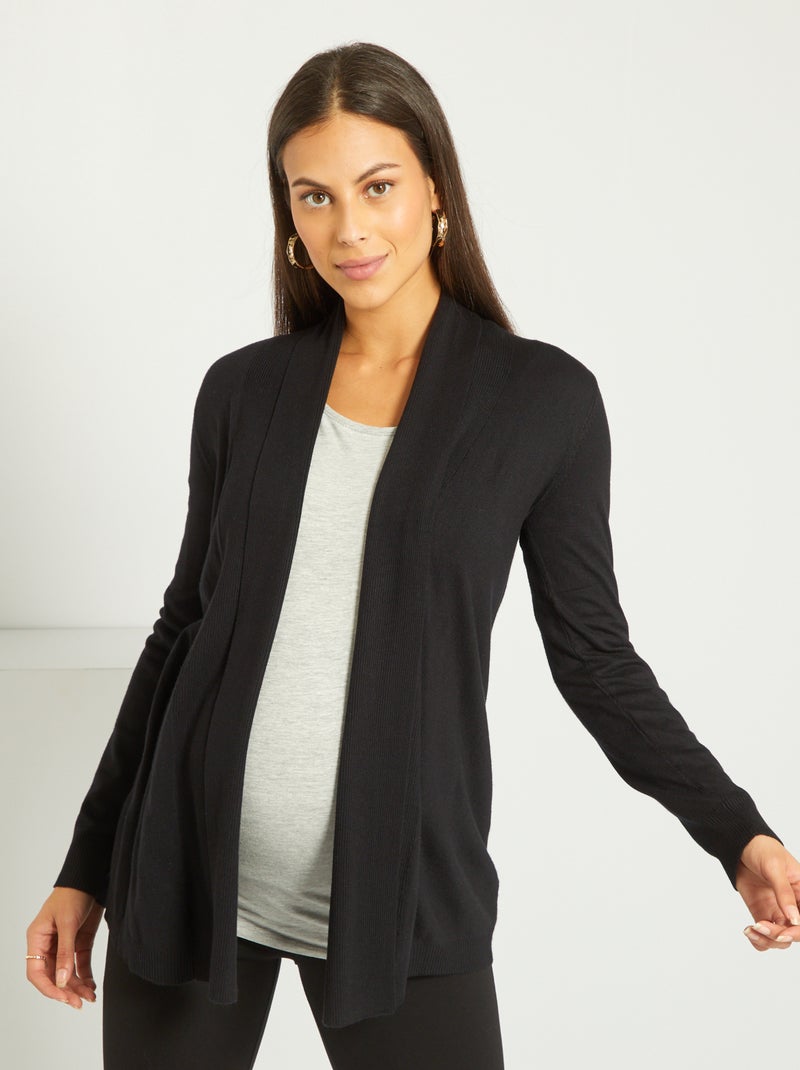 Cardigan premaman morbido - Nero - Kiabi