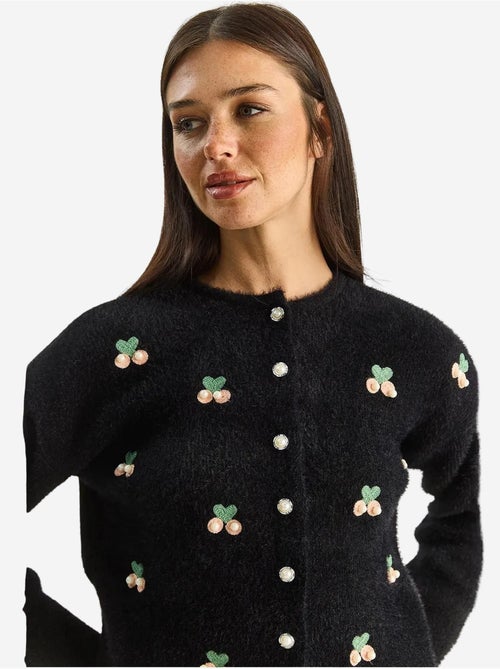 Cardigan ricamato con bottoni lucci - Kiabi Cardigan ricamato con bottoni lucci - Kiabi
