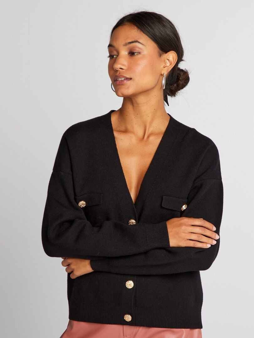 Baradello Cardigan Donna In Misto Filato Con Treccia E Tasche – Morbido E Casual - 2