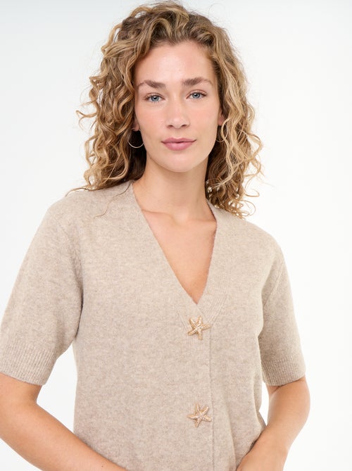 Cardigan scollo a V senza maniche - Kiabi