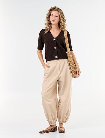 Cardigan scollo a V senza maniche