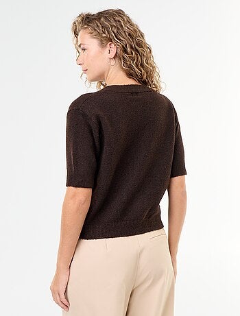 Cardigan scollo a V senza maniche
