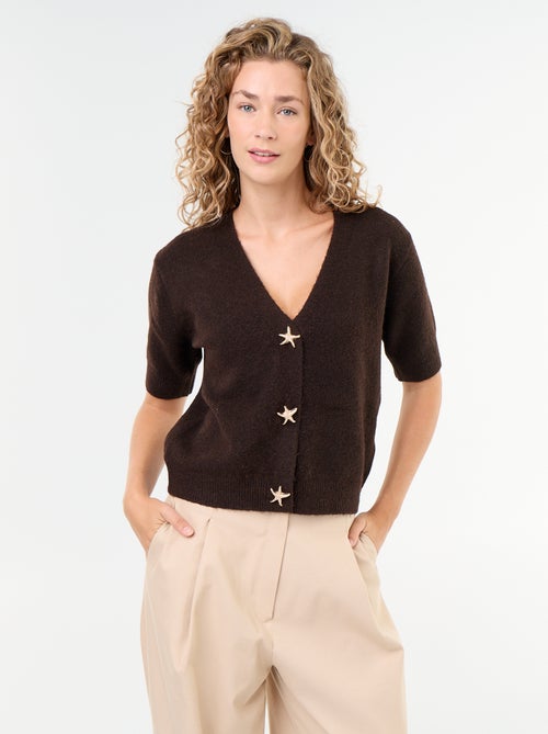 Cardigan scollo a V senza maniche - Kiabi