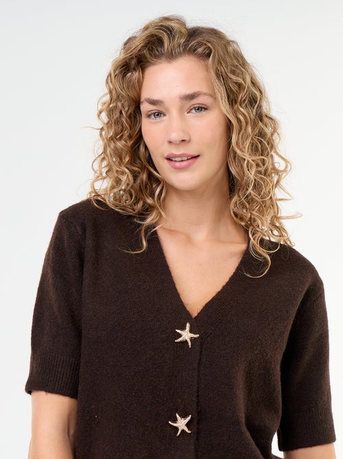 Cardigan scollo a V senza maniche - Kiabi