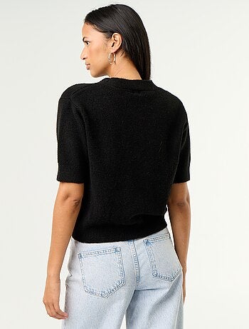 Cardigan scollo a V senza maniche