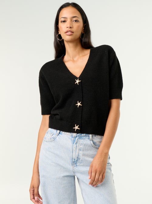 Cardigan scollo a V senza maniche - Kiabi