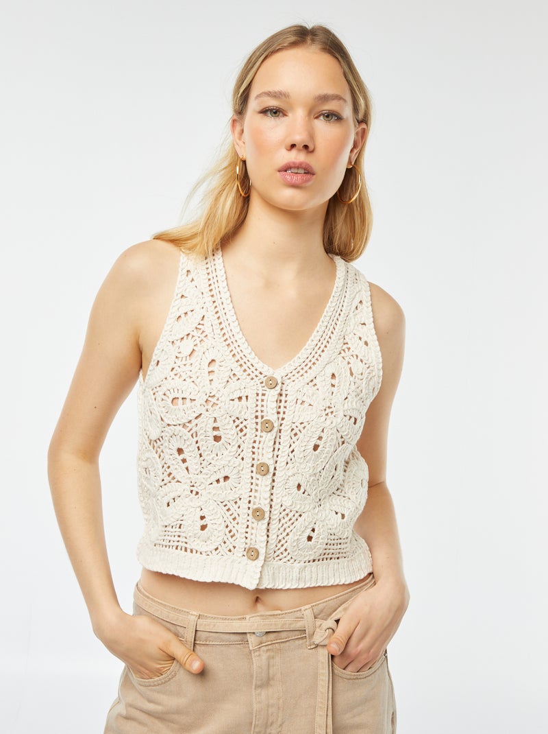 Cardigan senza maniche BEIGE - Kiabi