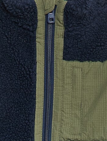 Cardigan senza maniche con effetto montone