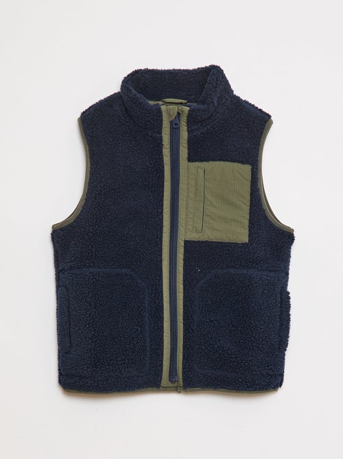 Cardigan senza maniche con effetto montone - Kiabi