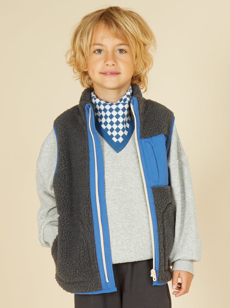 Cardigan senza maniche con effetto montone Grigio - Kiabi
