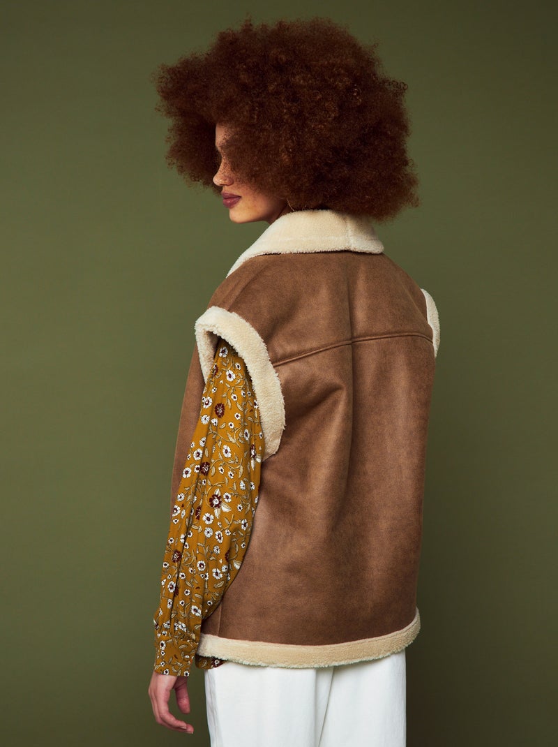 Knit Factory - Gilet Senna Senza Maniche In Cotone Riciclato - Effetto A Cascata - Ecologico E Morbido