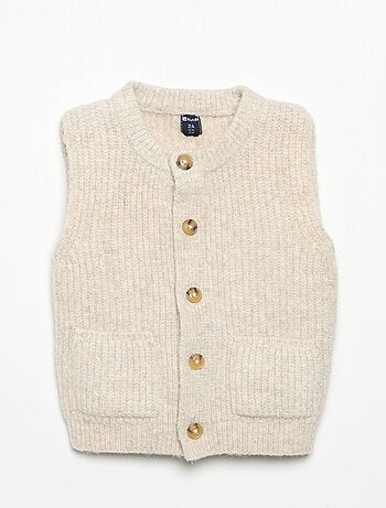Cardigan senza maniche con tasche
