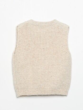 Cardigan senza maniche con tasche