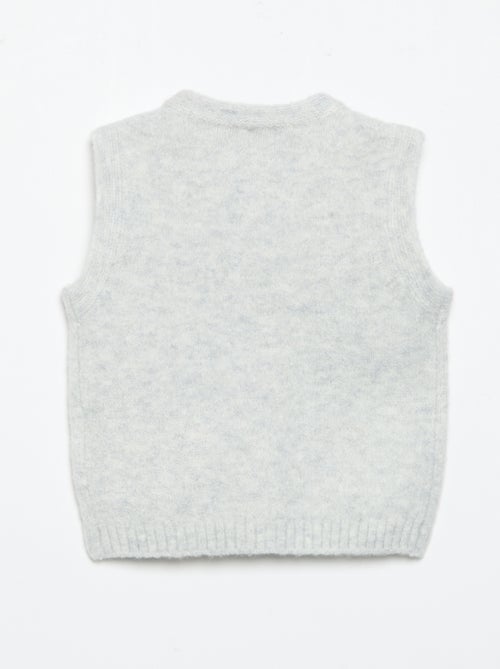 Cardigan senza maniche con tasche ricamate - Kiabi