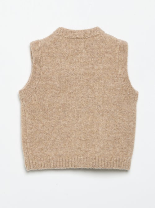 Cardigan senza maniche con tasche ricamate - Kiabi