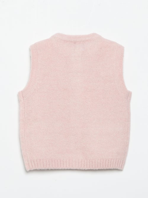 Cardigan senza maniche con tasche ricamate - Kiabi
