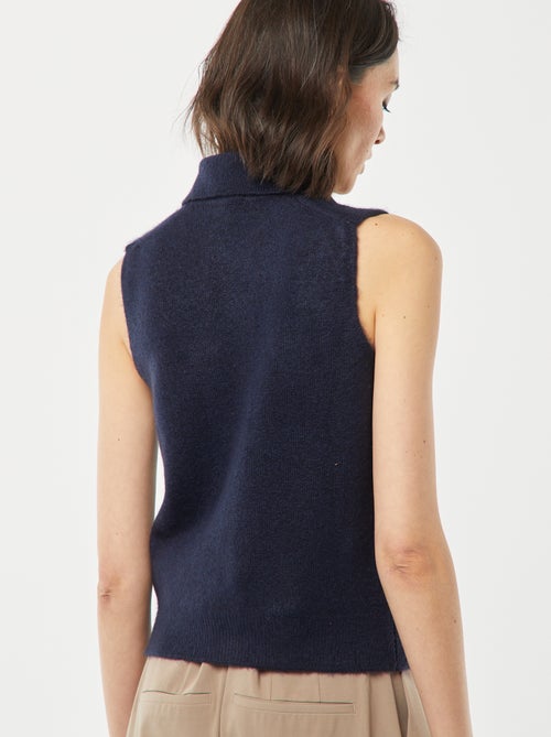 Cardigan senza maniche con tasche sul petto - Kiabi