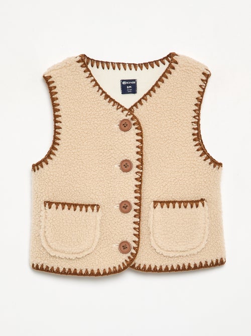 Cardigan senza maniche effetto montone - Kiabi