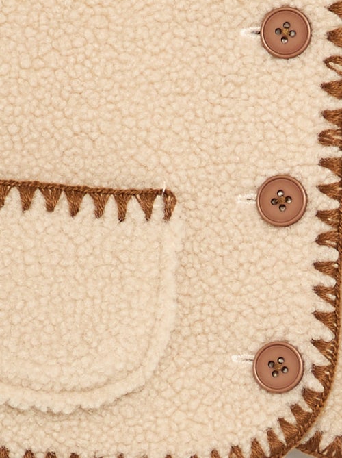 Cardigan senza maniche effetto montone - Kiabi
