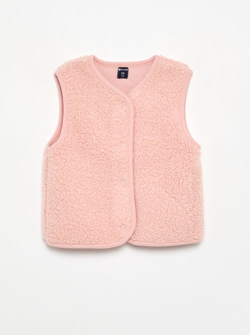 Cardigan senza maniche effetto montone - Kiabi