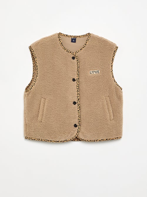 Cardigan senza maniche effetto pelliccia - Kiabi