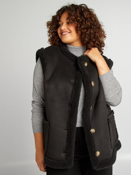 Cardigan senza maniche effetto shearling - Kiabi