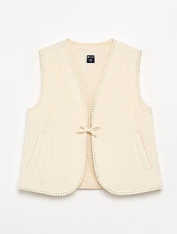 Cardigan senza maniche imbottito
