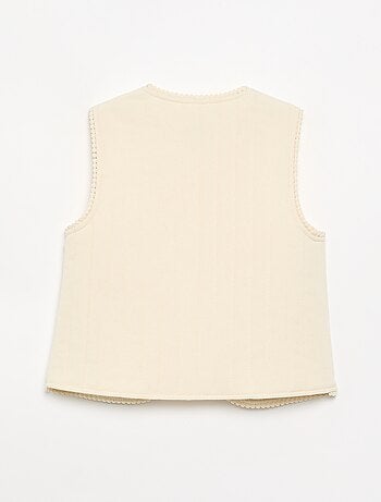 Cardigan senza maniche imbottito