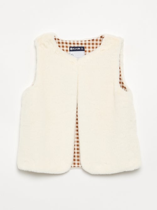 Cardigan senza maniche in pelliccia sintetica - Kiabi Cardigan senza maniche in pelliccia sintetica - Kiabi