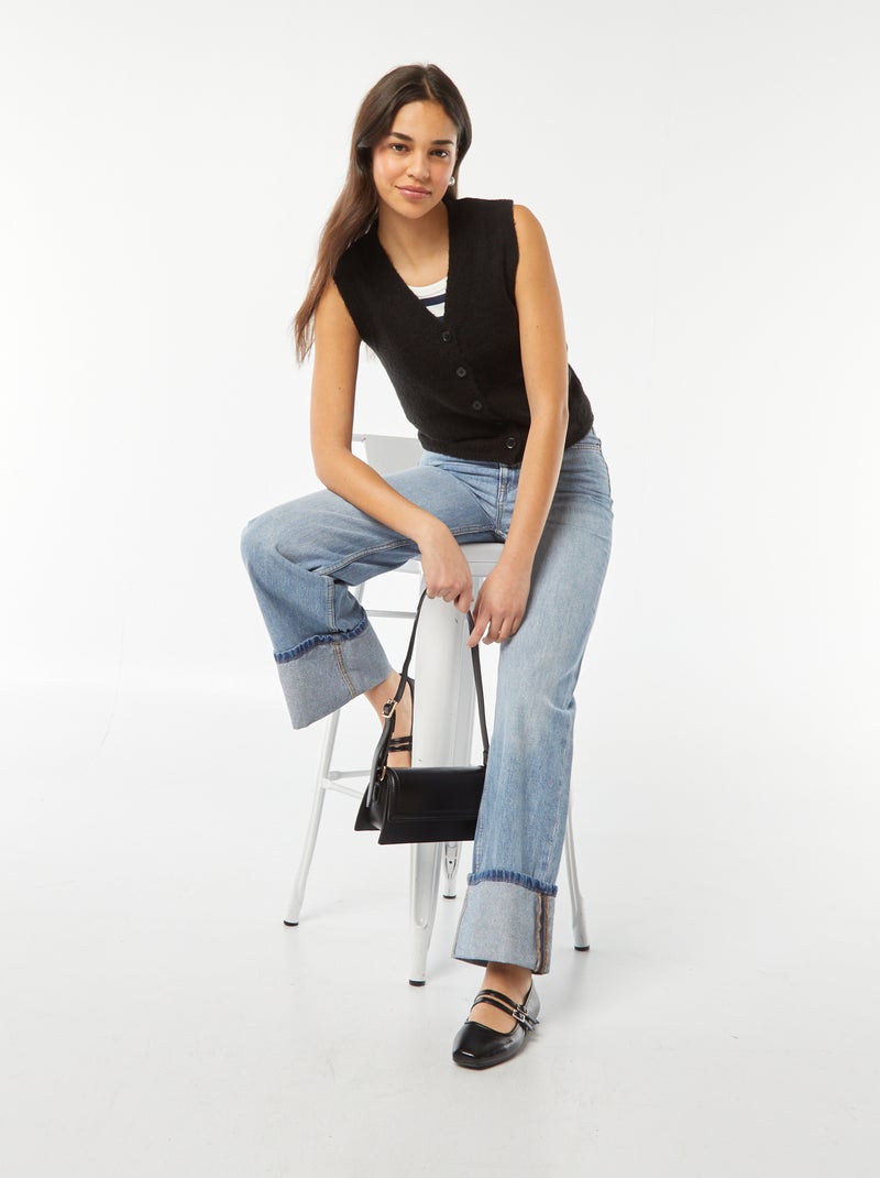 Cardigan senza maniche nero - Kiabi