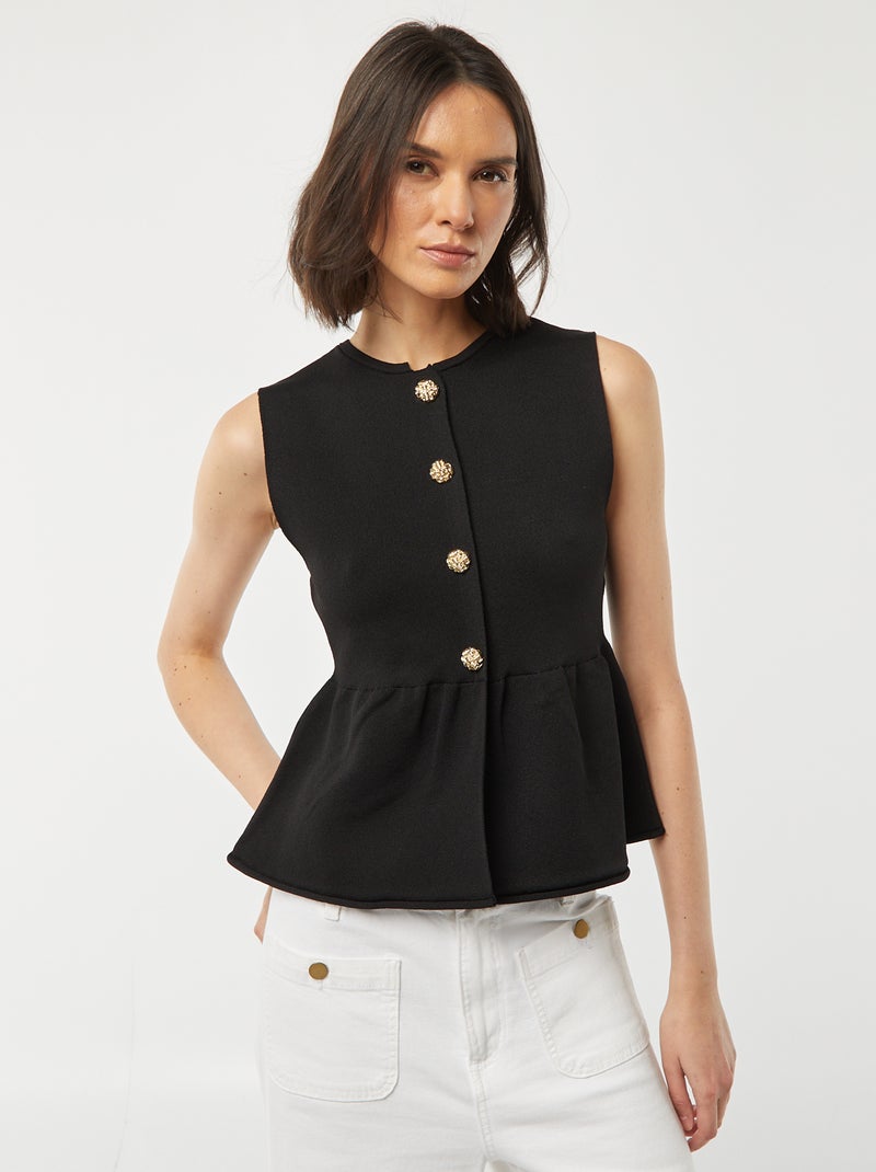 Cardigan senza maniche nero - Kiabi