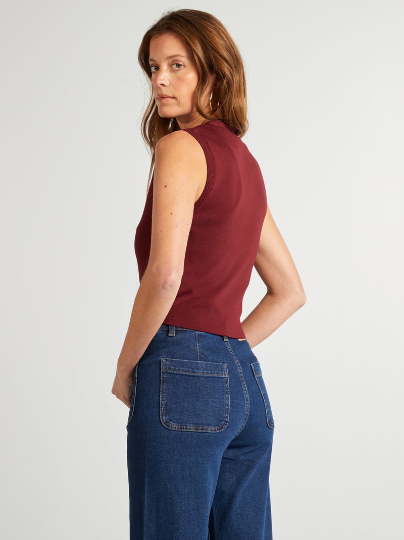 Cardigan senza maniche ROSSO - Kiabi