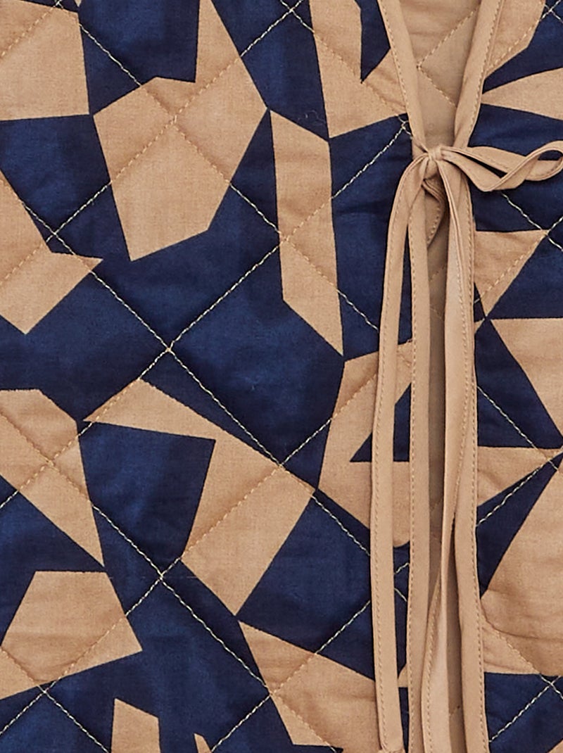 Cardigan senza maniche trapuntato con laccetto davanti 'JDY' BLU - Kiabi